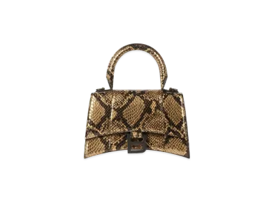 BALENCIAGA Women's Hourglass XS Top Handle Bag "Gold"