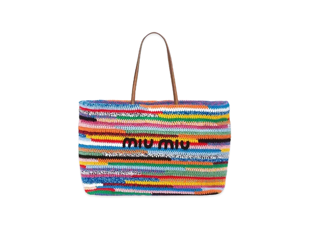 MIU MIU Crochet Tote Bag "Multicolored"