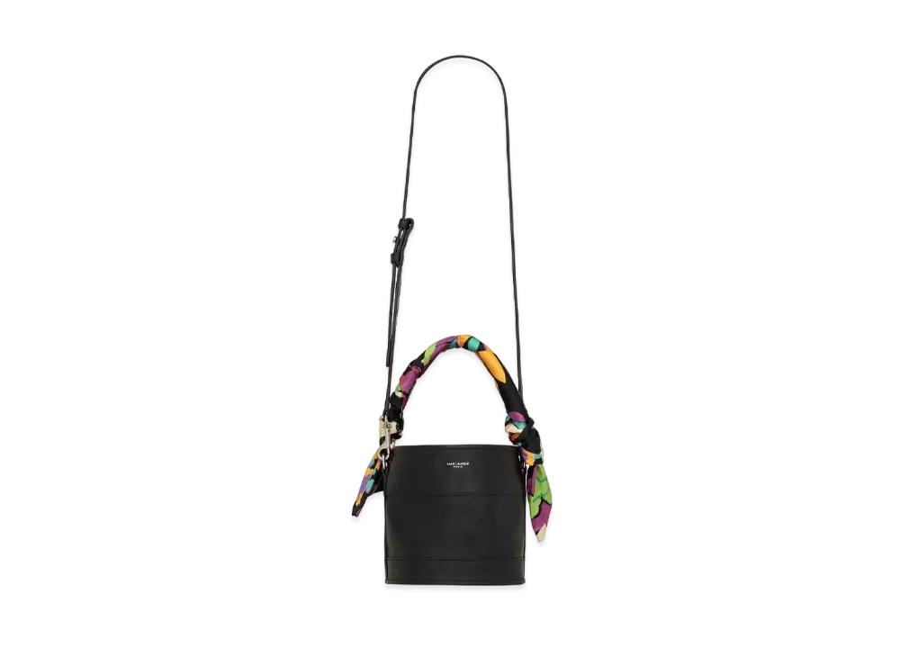 Saint Laurent Bahia Small Bucket Bag In Smooth Leather "Black"