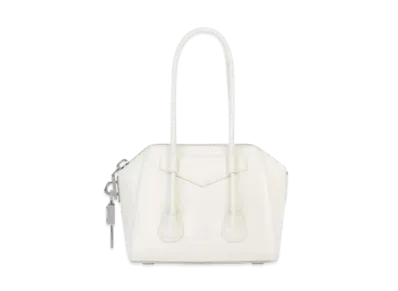 GIVENCHY Mini Antigona Lock Bag in Box Leather "Ivory"