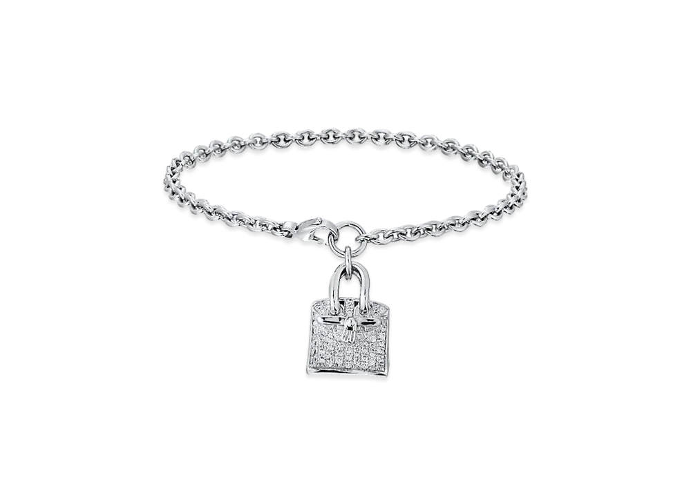 Hermes Birkin Amulette Bracelet PM "White Gold/104 Diamonds"