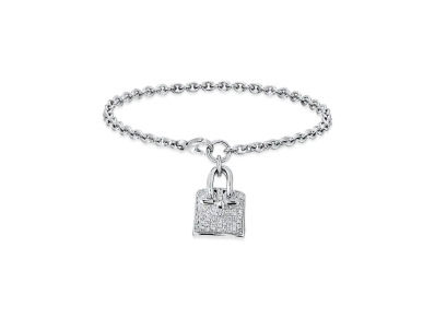 Hermes Birkin Amulette Bracelet PM "White Gold/104 Diamonds"