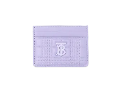 BURBERRY Quilted Lambskin Lola Card Case "Soft Violet"