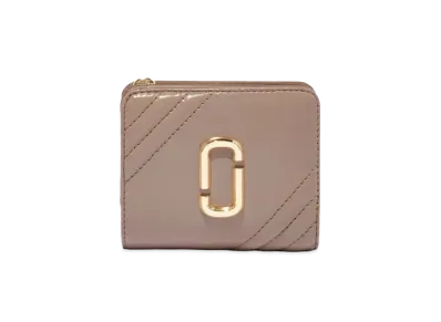 Marc Jacobs The Glam Shot Mini Compact Wallet "Dusty Beige"