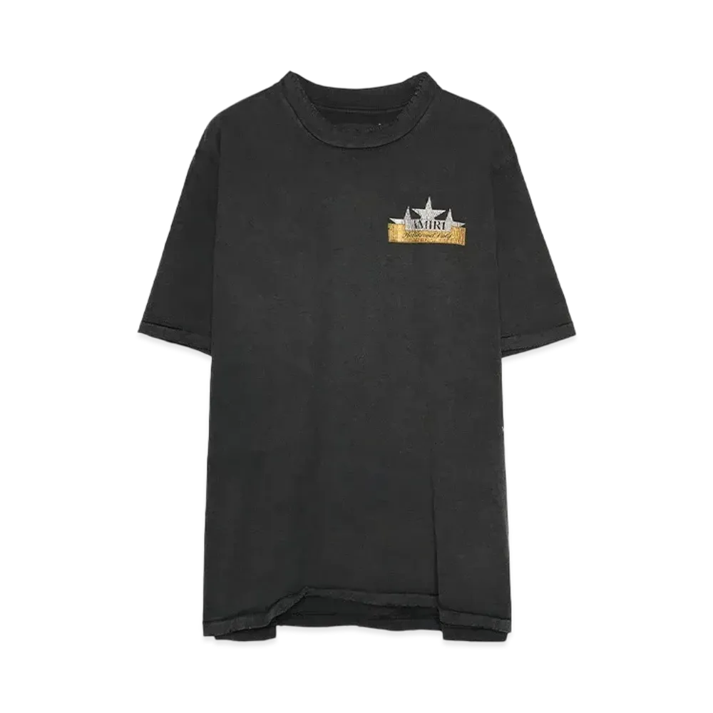 AMIRI VINTAGE AMIRI CRYSTAL STAR TEE "BLACK"