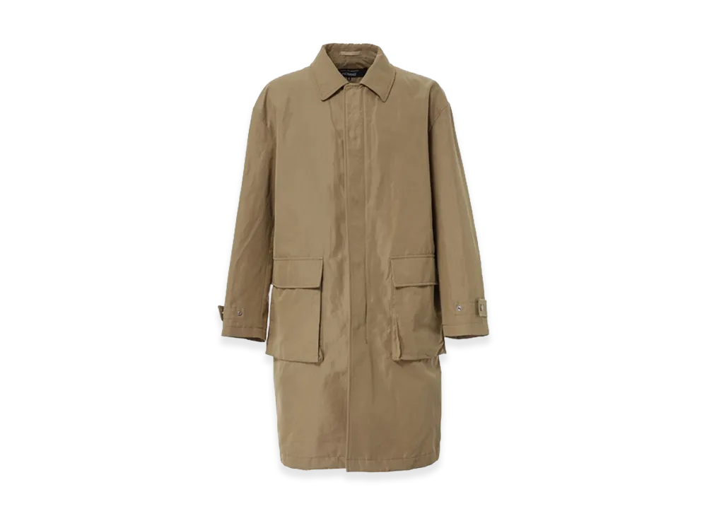 COMME des GARCONS HOMME Cotton Linen Balmacaan Coat "Beige"