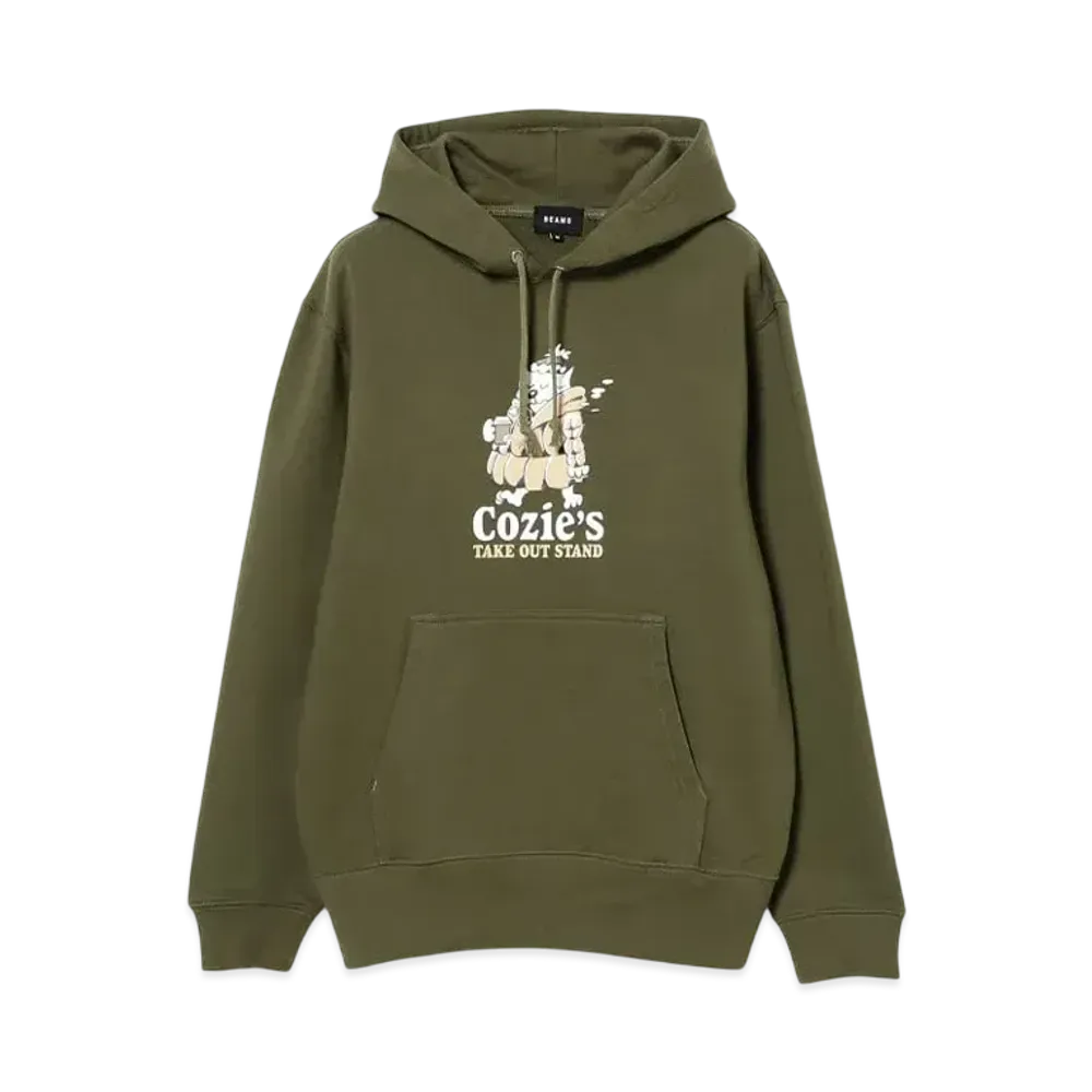 BEAMS Cozies Sweat Hoodie "LightOlive"