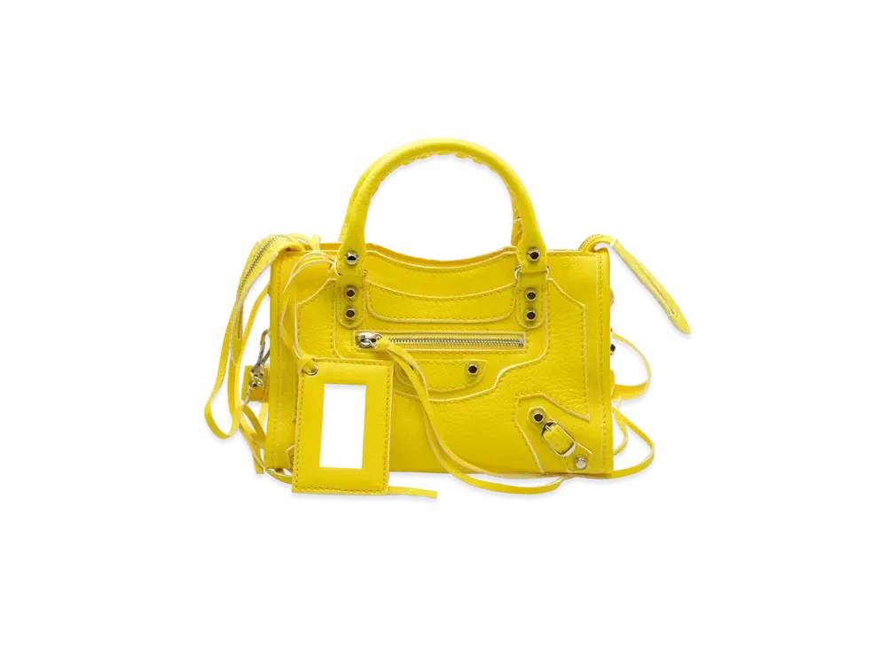 BALENCIAGA Handbag Lambskin "Yellow"