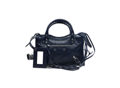 BALENCIAGA Handbag Lambskin "Blue"