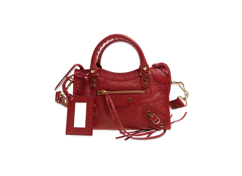 BALENCIAGA Handbag Lambskin "Red"