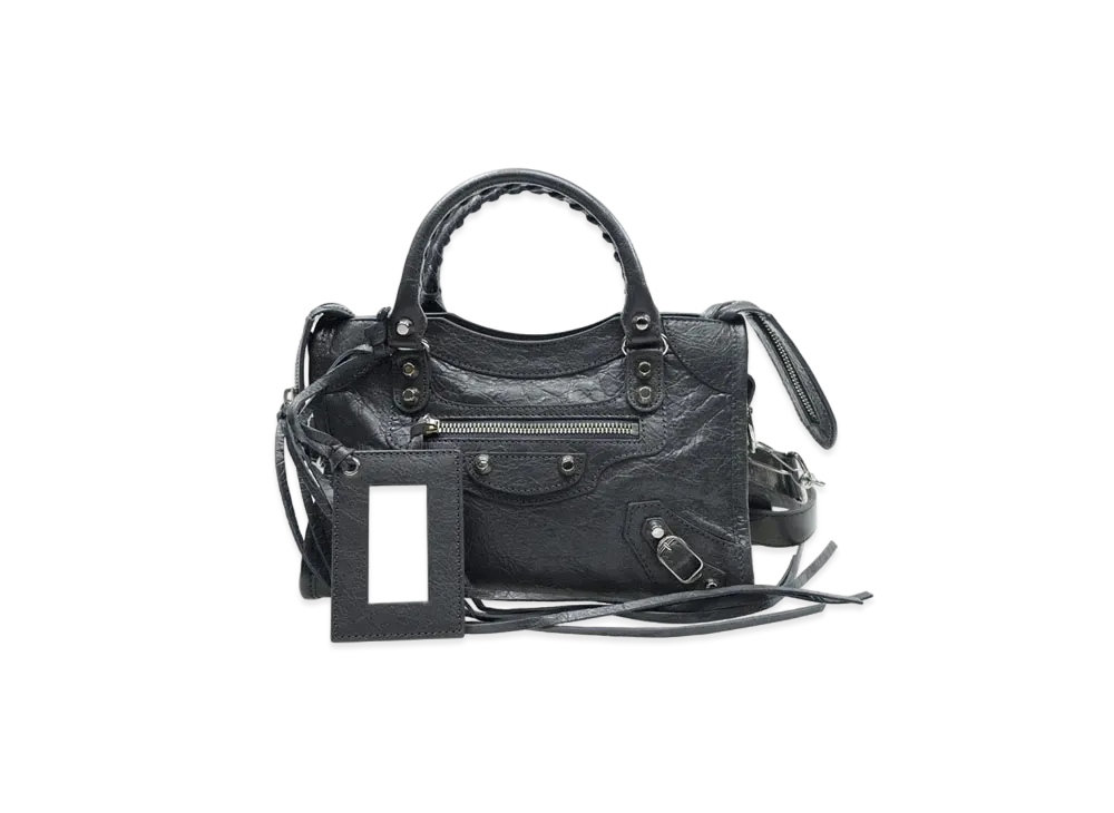 BALENCIAGA Handbag Lambskin "Grey"