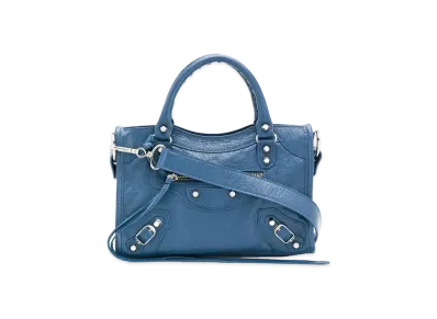 BALENCIAGA Handbag Lambskin "Blue"