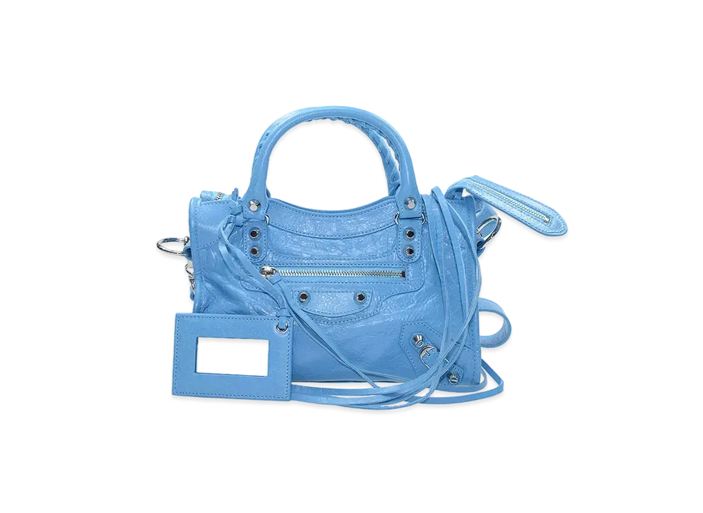BALENCIAGA Handbag Lambskin "Light Blue"