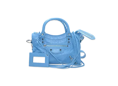 BALENCIAGA Handbag Lambskin "Light Blue"