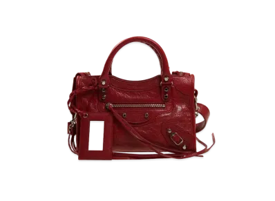 BALENCIAGA Handbag Lambskin "Red"