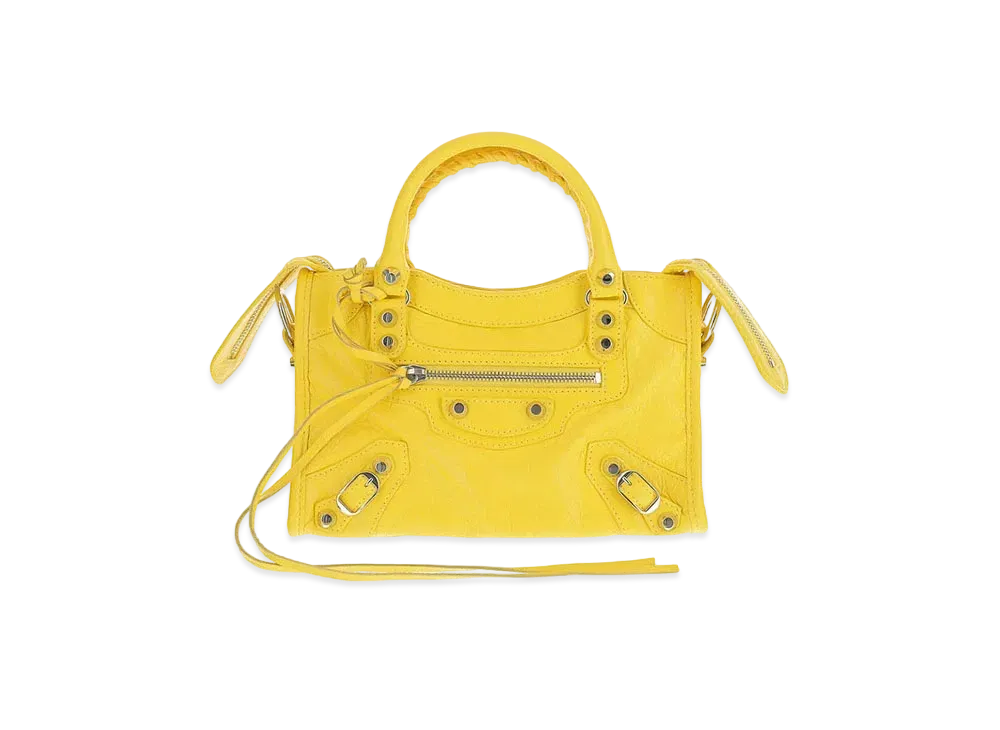BALENCIAGA Handbag Lambskin "Yellow"
