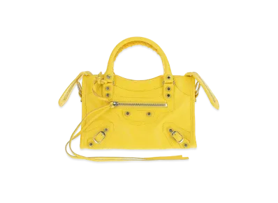 BALENCIAGA Handbag Lambskin "Yellow"