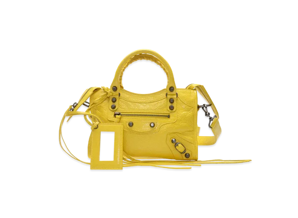 BALENCIAGA Handbag Lambskin "Yellow"