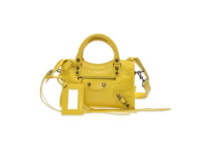 BALENCIAGA Handbag Lambskin "Yellow"