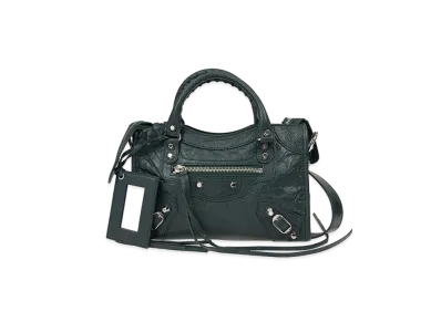 BALENCIAGA Handbag Lambskin "Dark Green"