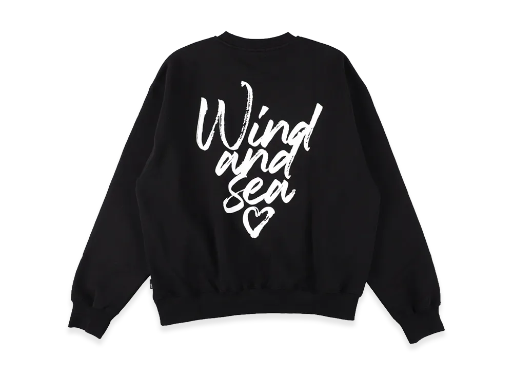 WIND AND SEA Heart Logo Sweatshirt "Black"