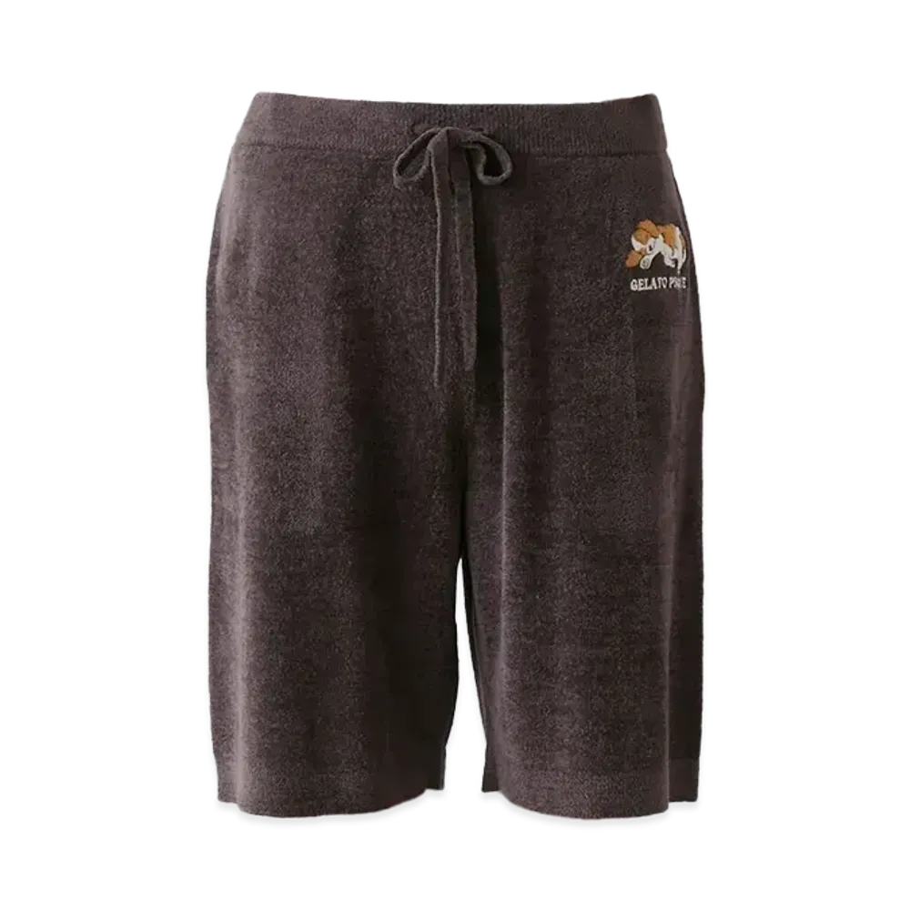 GELATO PIQUE Homme Airy Moko Dog Applique Shorts "Dark Gray"