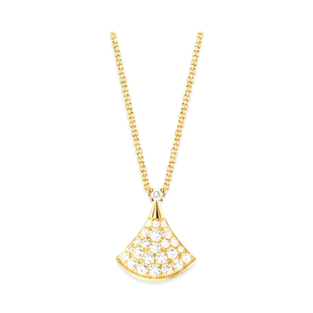 BVLGARI Divas' Dream Necklace With Pave Diamonds "Yellow Gold"