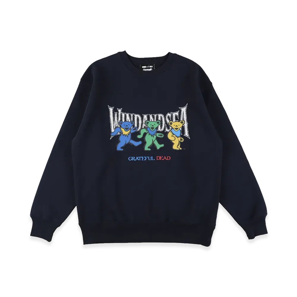 WIND AND SEA x Grateful Dead Crew Neck Sweat Shirt "Navy"