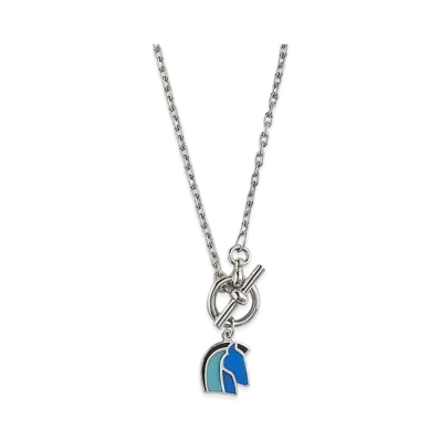 Hermes Helios Cheval Necklace "Camaieu De Bleu"