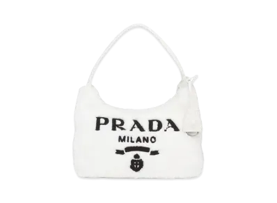 PRADA Re-Edition 2000 Terry Mini Bag "White/Black"