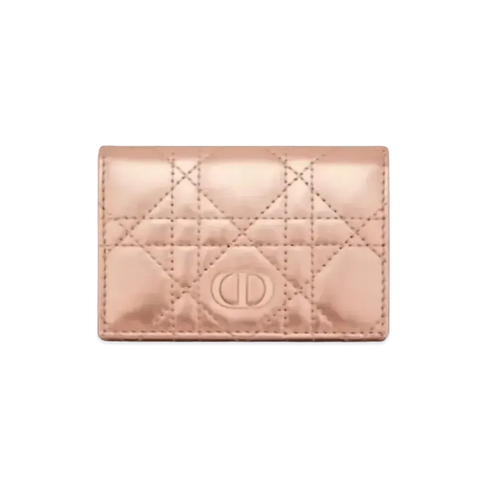 Dior Caro XS Wallet "Metallic Pink"