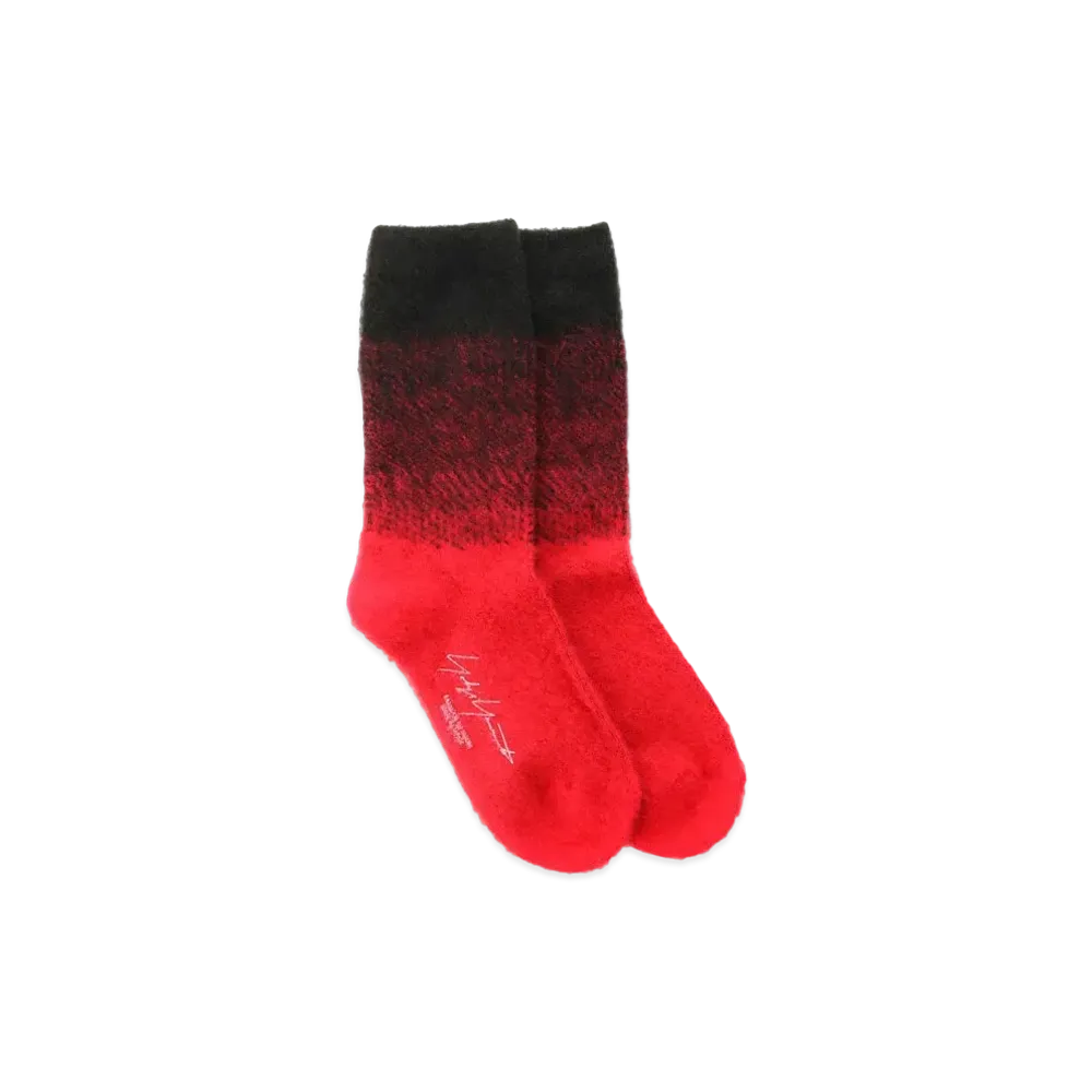 Yohji Yamamoto TAM YARN/RAISED GRADATION SOCKS "Black"