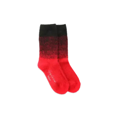 Yohji Yamamoto TAM YARN/RAISED GRADATION SOCKS "Black"