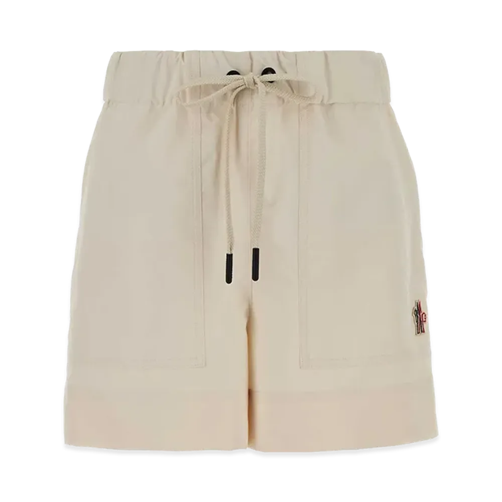 MONCLER Women's Technical Froisse Shorts "White"