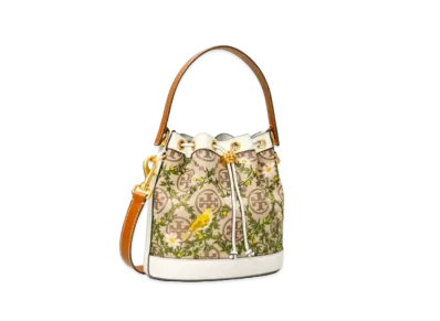 Tory Burch T Monogram Jacquard Embroidered Bucket Bag