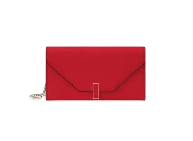 Valextra Iside Chain Wallet "Red"