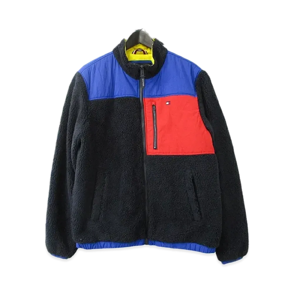 TOMMY HILFIGER Mixed Sherpa Fleece Jacket "Navy"
