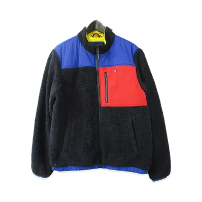 TOMMY HILFIGER Mixed Sherpa Fleece Jacket "Navy"
