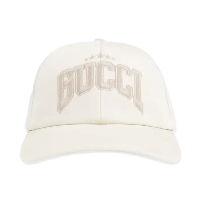 GUCCI Cotton Baseball Cap "White"