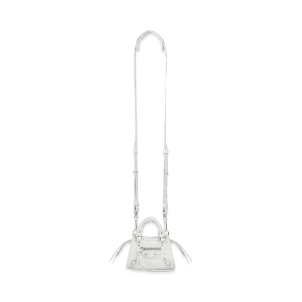 BALENCIAGA Women's Neo Classic Super Nano Top Handle Bag "White"
