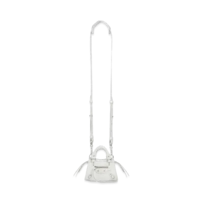 BALENCIAGA Women's Neo Classic Super Nano Top Handle Bag "White"