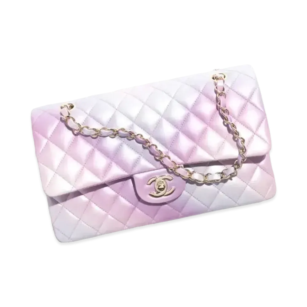 CHANEL 11.12 Classic Handbag Cloudy Tie and Dye Calfskin "Purple/Blue/Pink"
