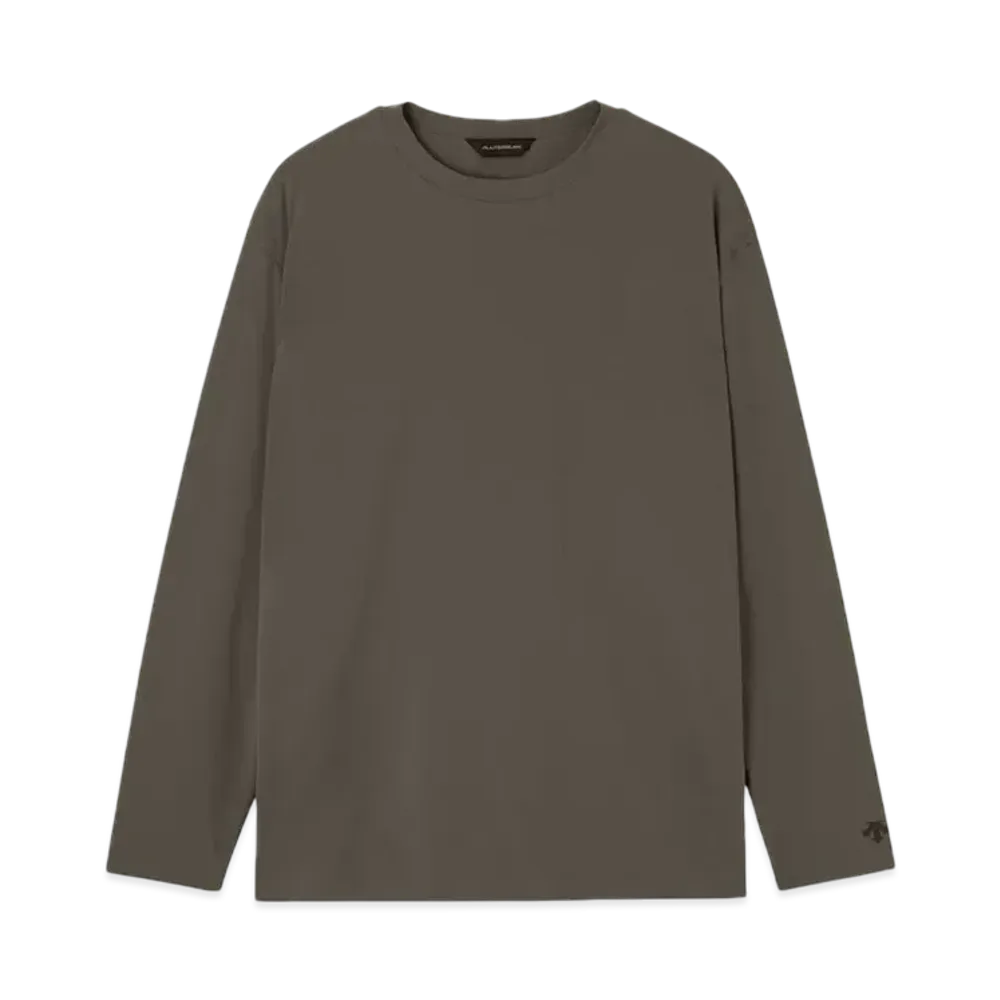 DESCENTE ALLTERRAIN Double Tailoring Crew Neck Shirt "Asphalt Gray"