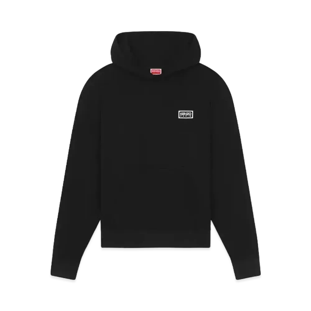 KENZO 'PARIS' Two-Tone Embroidery Hoodie "Black"