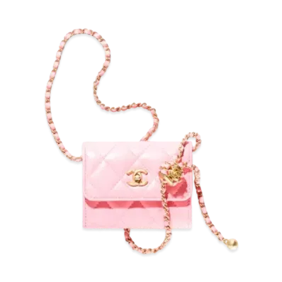 CHANEL Chain Clutch Lambskin "Coral Pink"