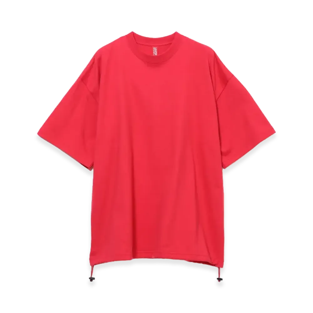 BEAMS JAPAN x LOOPWHEELER Loose Fit Fake In T-Shirt "Nippon Red"