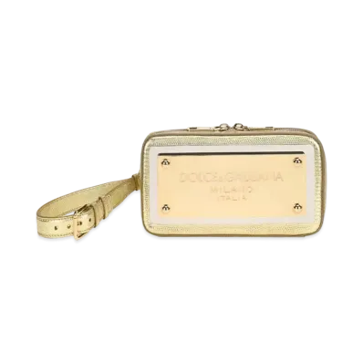 Dolce&Gabbana Plate Clutch Laminate Calfskin "Gold"
