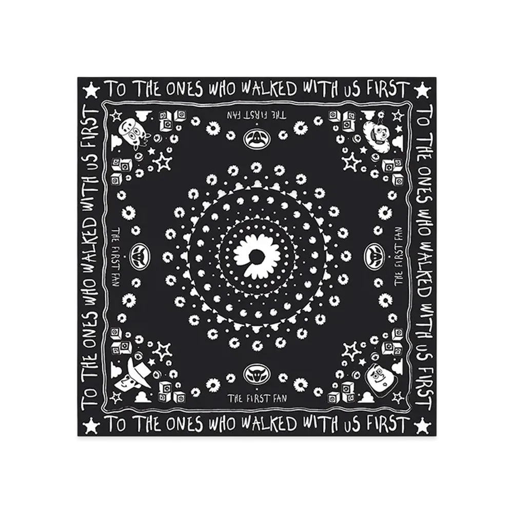 PEACEMINUSONE x Toy Story THE FIRST FAN Scarf 02 Silk "Black" / G-DRAGON
