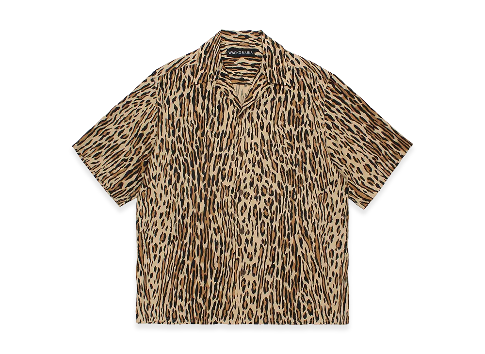 WACKO MARIA Leopard Hawaiian Shirt "Brown"