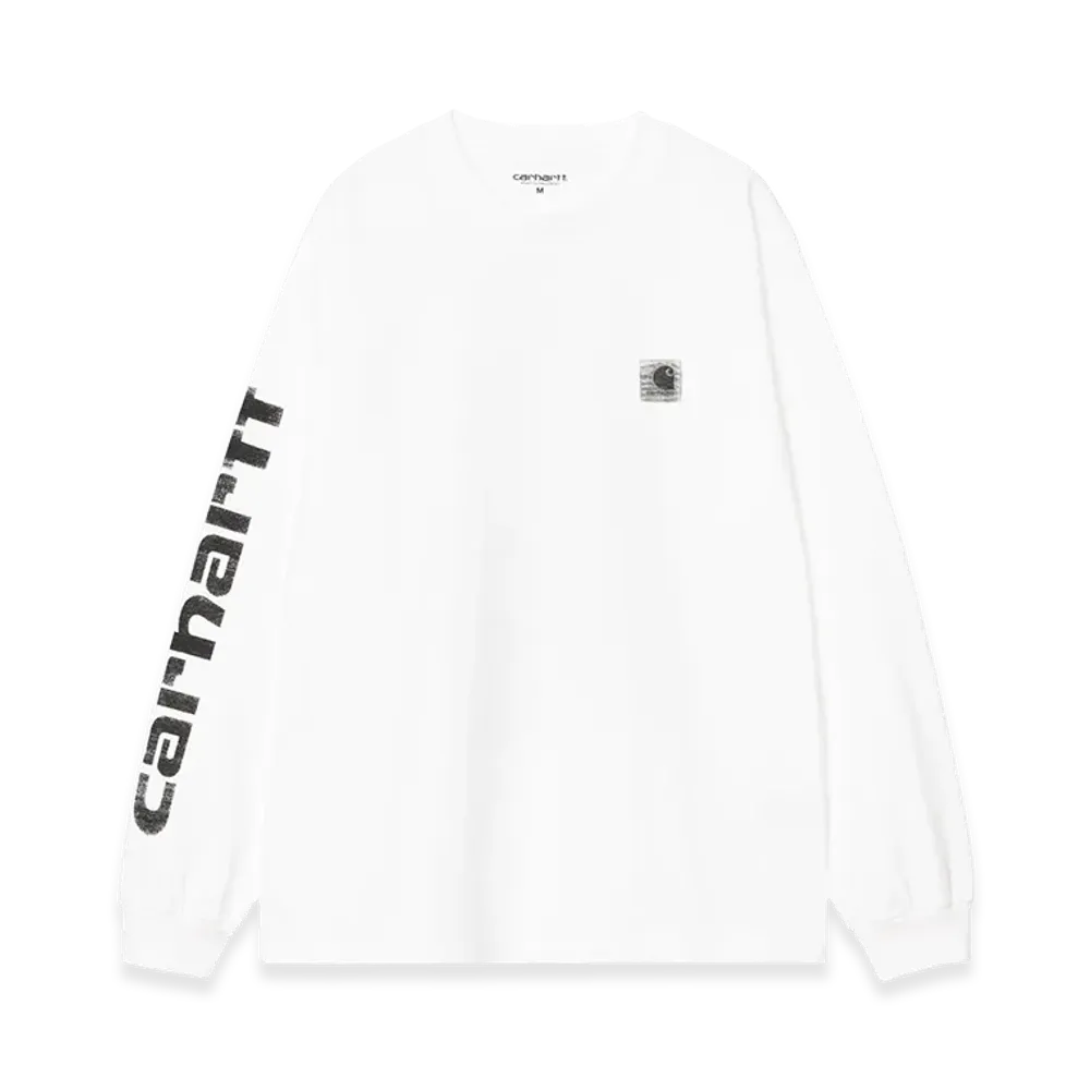 Carhartt WIP L/S Archive Script T-Shirt "White"